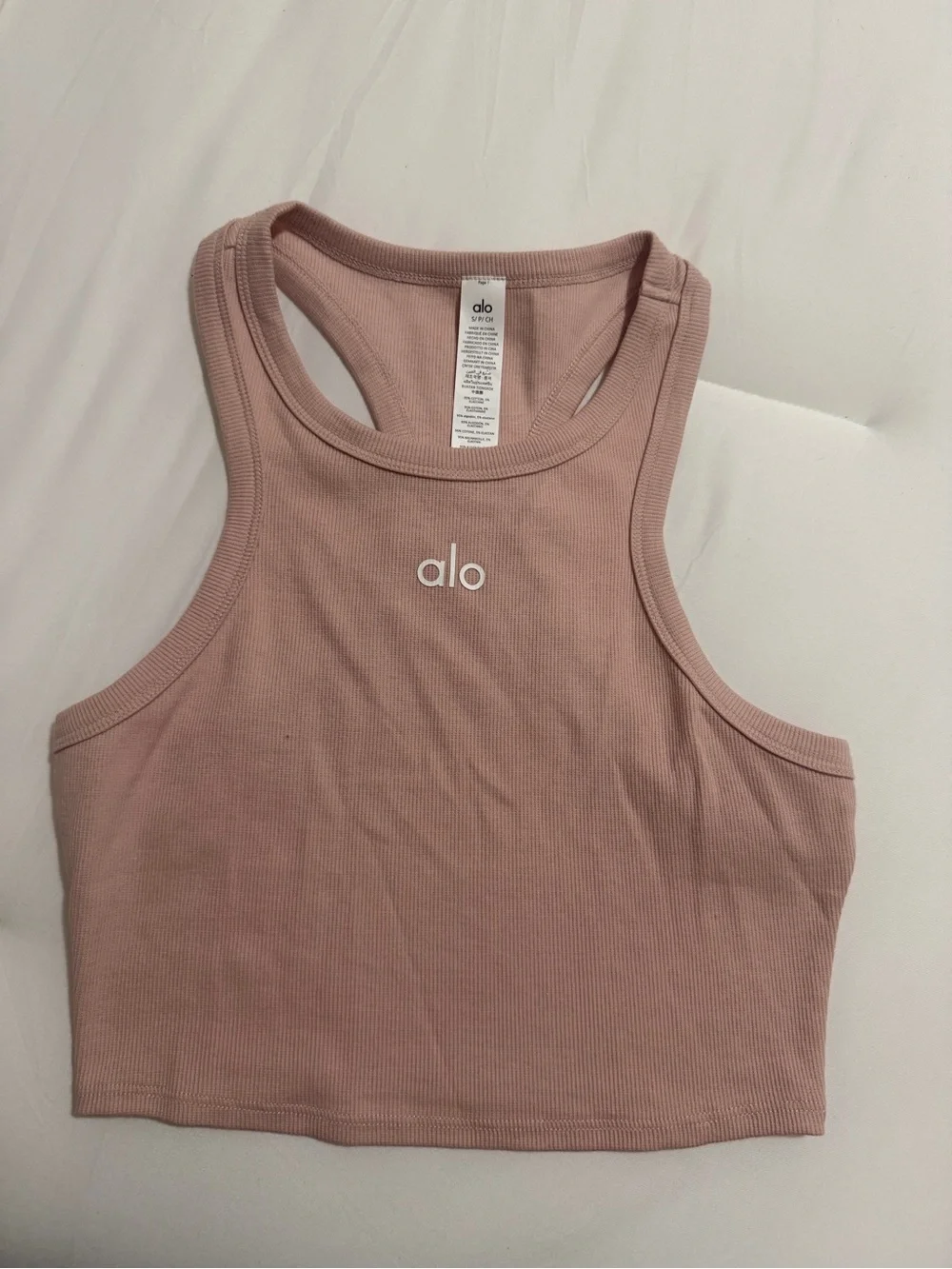 ALO Yoga Aspire Tank Small Pink Quartz